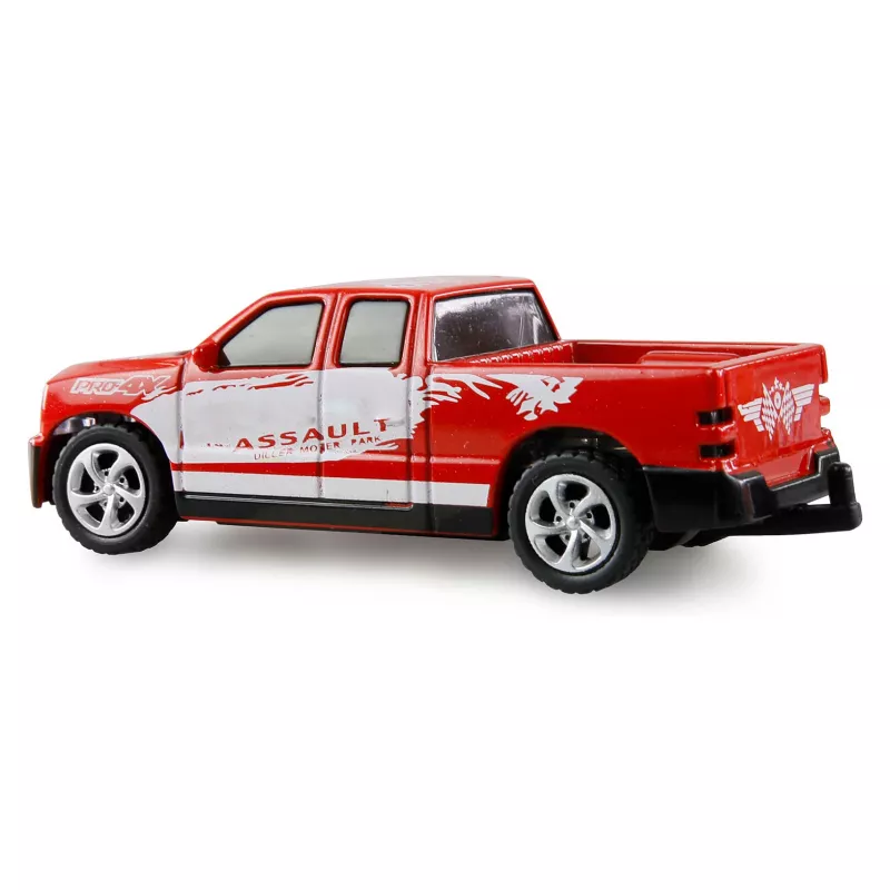 Pickup RC AMEWI Die Cast com atrelado para cavalos 1:64 RTR vermelho (22681)