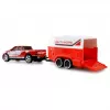 Pickup RC AMEWI Die Cast com atrelado para cavalos 1:64 RTR vermelho (22681)