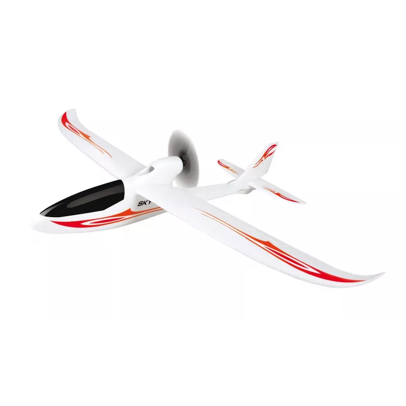 Amewi Skyrunner V3 Planador elétrico RC com giroscópio, 3 canais, 750 mm de envergadura, RTF