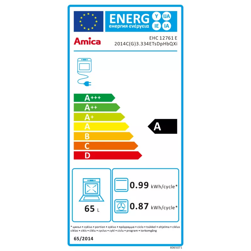 Amica EHC 12761 E forno elétrico de encastrar e placa vitrocerâmica conjunto com aspeto de aço inoxidável