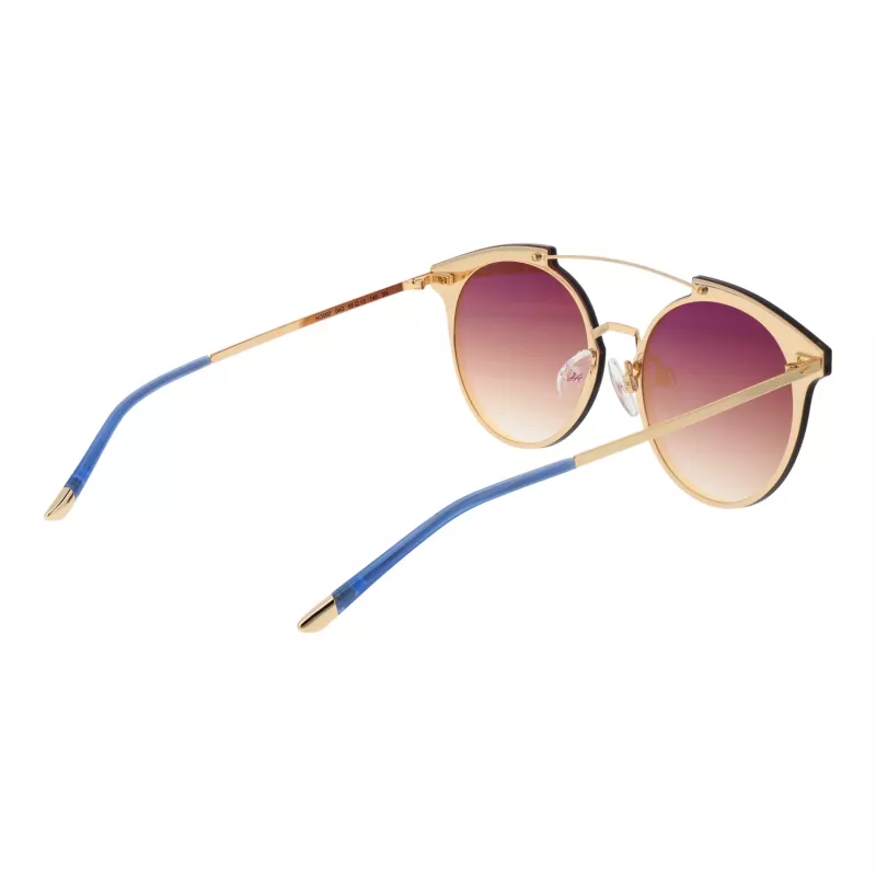 Óculos de sol de mulher ANA HICKMANN HI3060-6804G oversize quadrados armação dourada lentes castanhas degradê 68/13/145 mm