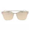 Óculos de sol borboleta para mulher ANA HICKMANN HI9081-66T03, armação dourada, lentes castanhas tonalizadas, 66 mm