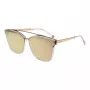Óculos de sol borboleta para mulher ANA HICKMANN HI9081-66T03, armação dourada, lentes castanhas tonalizadas, 66 mm
