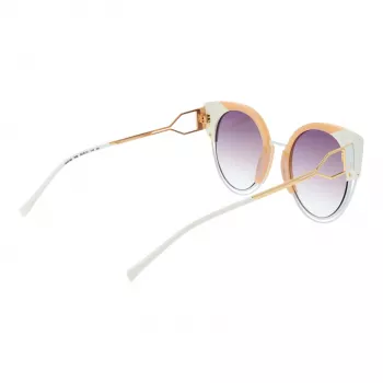 Óculos de sol ANA HICKMANN mulher cat-eye AH3180-52P02 - armação em acetato Havanna com lentes castanhas degradê - 53/22/145 mm