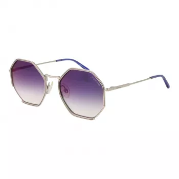 Óculos de sol de mulher em formato gatinho ANA HICKMANN HI3084-5406A - Armação em acetato Havana/tartaruga, lentes castanhas degradê, proteção UV400