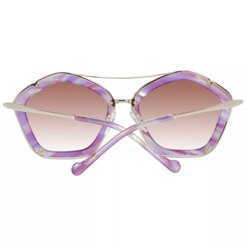 Óculos de sol ANA HICKMANN mulher AH3165-56G24 armação borboleta em metal dourado lentes castanhas degradê 56/20/145 mm
