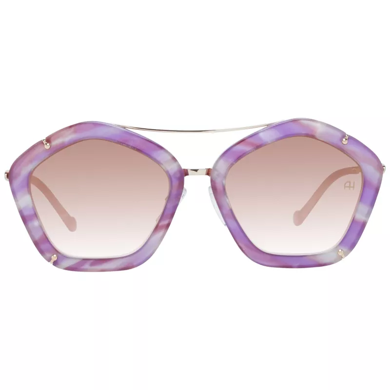Óculos de sol ANA HICKMANN mulher AH3165-56G24 armação borboleta em metal dourado lentes castanhas degradê 56/20/145 mm