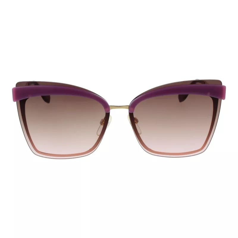 Óculos de sol de mulher ANA HICKMANN AH3177-6404E armação dourada lentes degradê castanhas 64mm