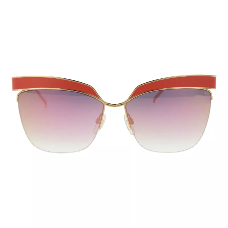 Óculos de sol de mulher ANA HICKMANN AH3179-6205A Butterfly Cat Eye Havana acetato castanho degradê UV400 62mm