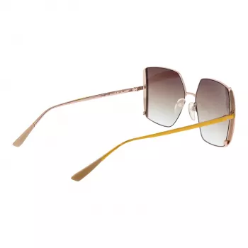 Óculos de sol de mulher ANA HICKMANN AH3189-5605B - armação de acetato castanha, lentes de policarbonato castanhas degradê, largura da lente 57 mm, proteção UV400