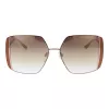 Óculos de sol de mulher ANA HICKMANN AH3189-5605B - armação de acetato castanha, lentes de policarbonato castanhas degradê, largura da lente 57 mm, proteção UV400