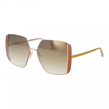 Óculos de sol de mulher ANA HICKMANN AH3189-5605B - armação de acetato castanha, lentes de policarbonato castanhas degradê, largura da lente 57 mm, proteção UV400