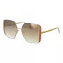 Óculos de sol de mulher ANA HICKMANN AH3189-5605B - armação de acetato castanha, lentes de policarbonato castanhas degradê, largura da lente 57 mm, proteção UV400