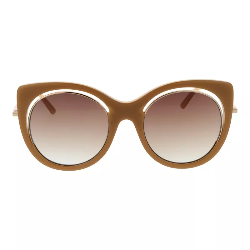 ANA HICKMANN Óculos de sol de mulher AH9265-54H02 Havana armação quadrada de acetato lentes castanhas tonalizadas 54mm