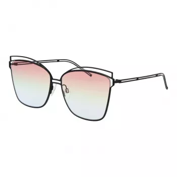 Óculos de sol de mulher ANA HICKMANN HI3049-6109A - acetato Havana forma quadrada oversized - lentes castanhas degradê - 61/15/145 mm