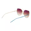Óculos de sol de mulher ANA HICKMANN HI3068-5804D Armação de metal dourada/castanha borboleta UV400