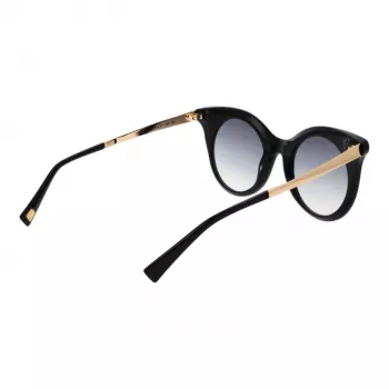Óculos de sol Ana Hickmann mulher HI9063-4901S armação de metal geométrica dourada/castanha com lentes castanhas gradiente 49/21/145 mm
