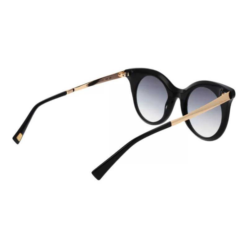 Óculos de sol Ana Hickmann mulher HI9063-4901S armação de metal geométrica dourada/castanha com lentes castanhas gradiente 49/21/145 mm