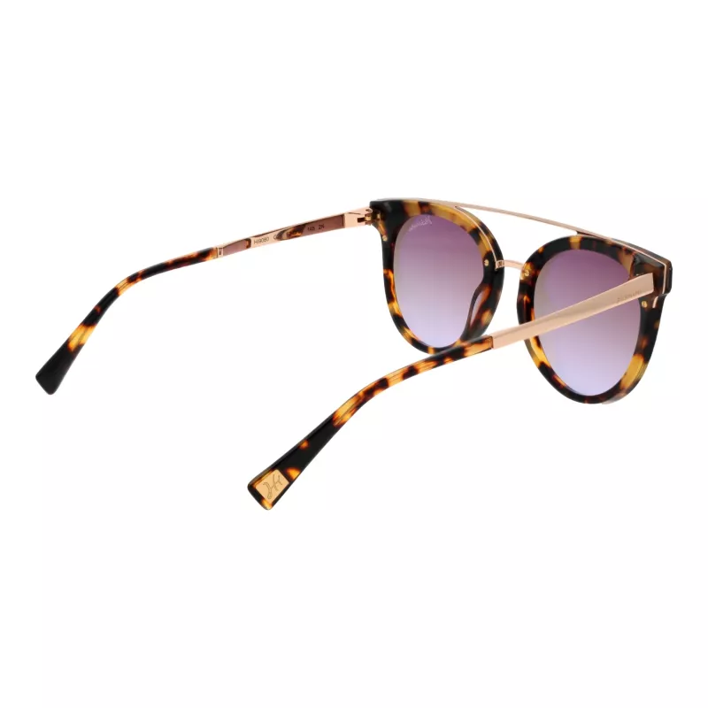 Óculos de sol de mulher ANA HICKMANN HI9080-62G21 Butterfly oversized dourado castanho degradê 62mm