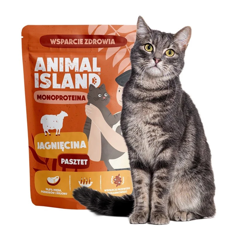 ANIMAL ISLAND Mono Lamb alimento húmido para gatos 100g