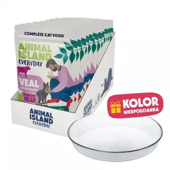 ANIMAL ISLAND NEW JELLY EVERYDAY 12x85g + tigela de alimentação