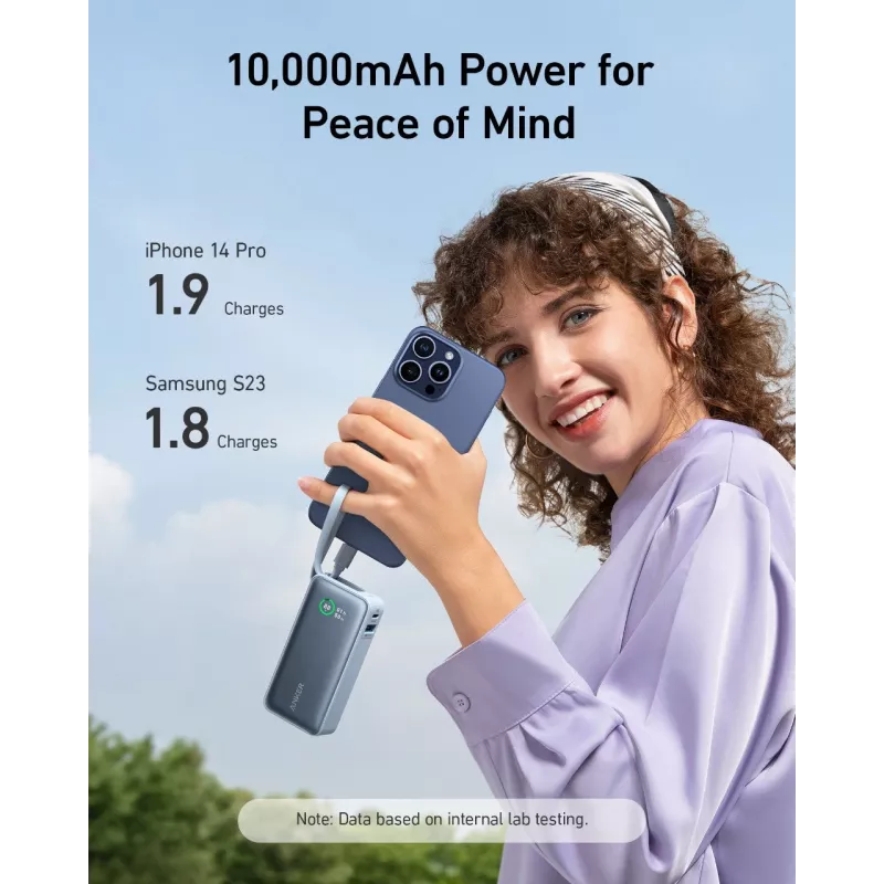 Anker Innovations Anker Nano Power Bank 10000 mAh 30 W 3 A 2 portas de saída (USB-C, USB)