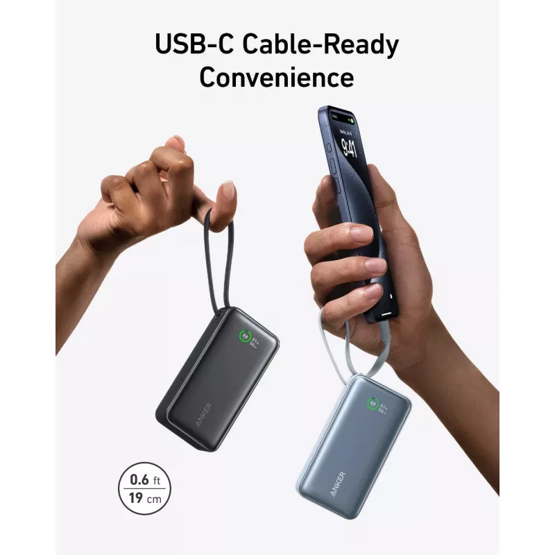 Anker Innovations Anker Nano Power Bank 10000 mAh 30 W 3 A 2 portas de saída (USB-C, USB)