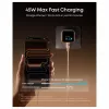 Carregador Anker Nano Charger 45W GaN USB-C com ActiveShield 5.0, Touch-Sensor, SmartDisplay, iPhone-Erkennung, laranja