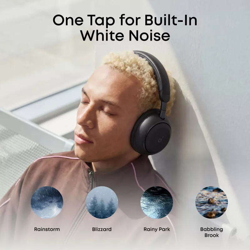 Anker Soundcore Space 2 Auscultadores Over-Ear com cancelamento de ruído, Preto