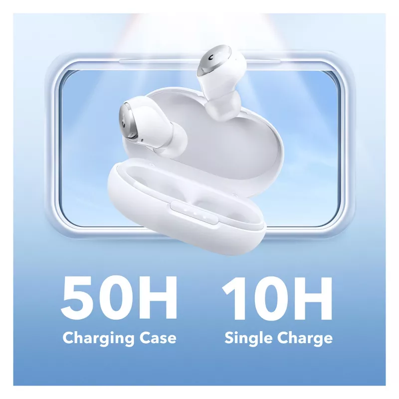 Auscultadores in-ear True Wireless com cancelamento de ruído Anker Soundcore Space A40, Bluetooth 5.2, LDAC, IPX4, branco