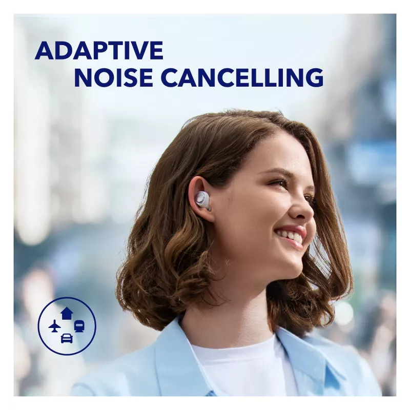 Auscultadores in-ear True Wireless com cancelamento de ruído Anker Soundcore Space A40, Bluetooth 5.2, LDAC, IPX4, branco