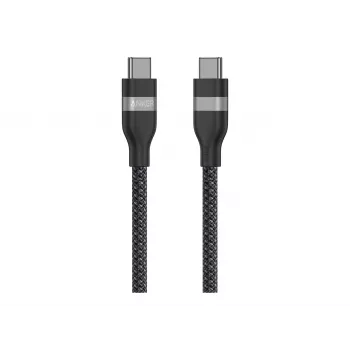 Cabo de carregamento rápido USB C para USB C 240W Upcycled-Braided Anker A82E2 (1,8 m, preto)