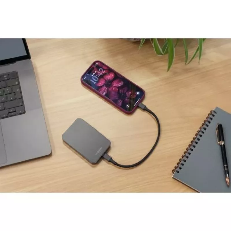 ANSMANN 1700-0198 Power Bank 5000 mAh LiPo Power Delivery Qi Carregamento sem fios Antracite