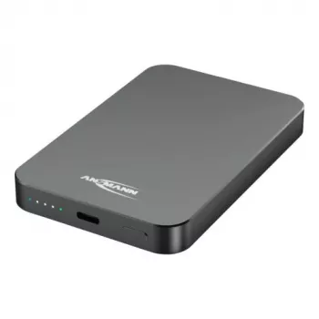 ANSMANN 1700-0198 Power Bank 5000 mAh LiPo Power Delivery Qi Carregamento sem fios Antracite