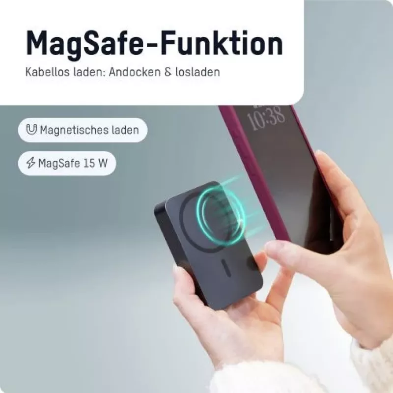 ANSMANN 1700-0199 10000 mAh Power bank sem fios antracite