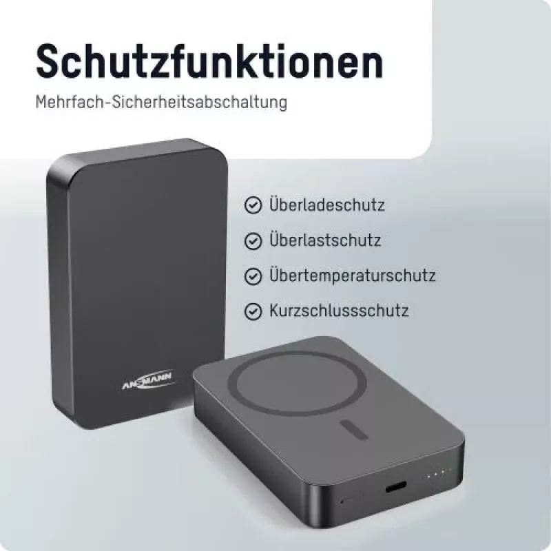 ANSMANN 1700-0199 10000 mAh Power bank sem fios antracite