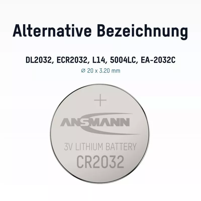 ANSMANN CR2032 Pilha de lítio botão 3V 230mAh (pack de 1)