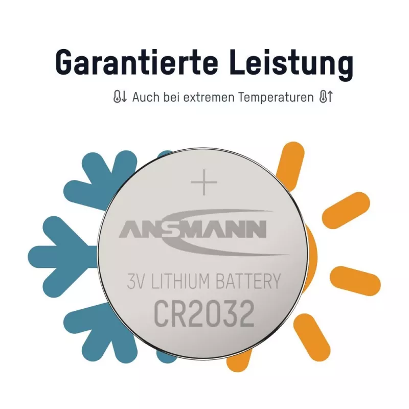 ANSMANN CR2032 Pilha de lítio botão 3V 230mAh (pack de 1)
