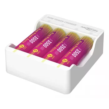 ANSMANN PurePower Conjunto carregador AA com 4x pilhas AA 3500 mAh Li-Ion (1001-0183)