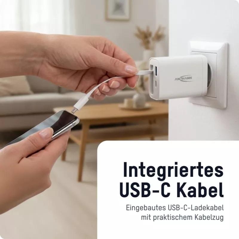 ANSMANN Carregador USB 230PD 30W branco