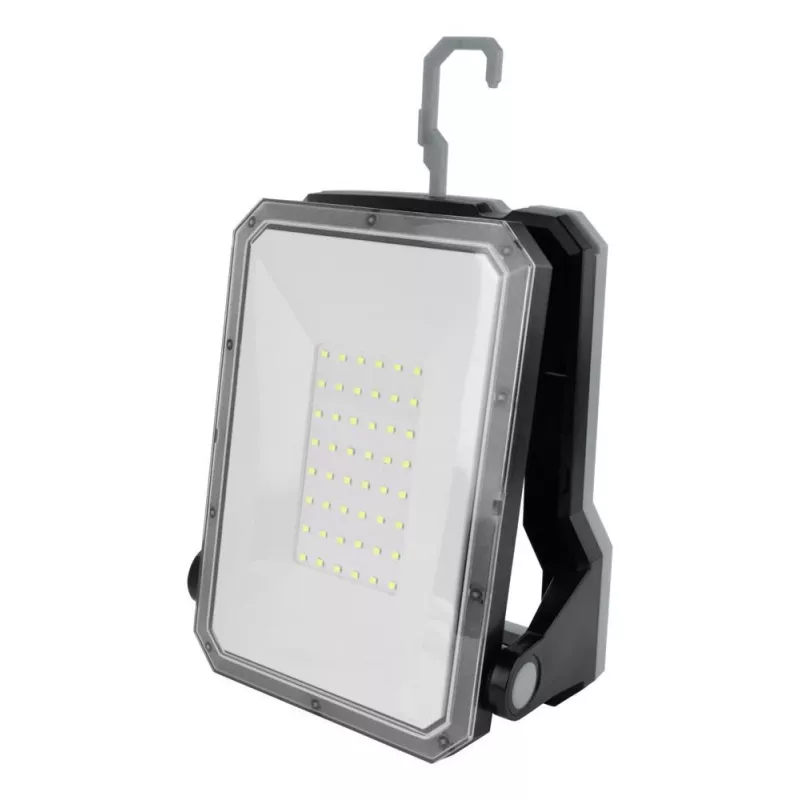 Lanterna de trabalho LED recarregável ANSMANN WL2000R-ECO, 2000 lm, 6500K, IP54, powerbank, preto/cinzento