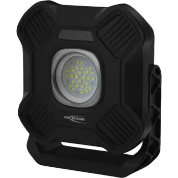 Candeeiro de Trabalho LED Recarregável ANSMANN WL2000R, Preto, 20W, 2000lm, com Íman, Gancho de Suspensão, Tripé - 1 unid. (1600-0755)