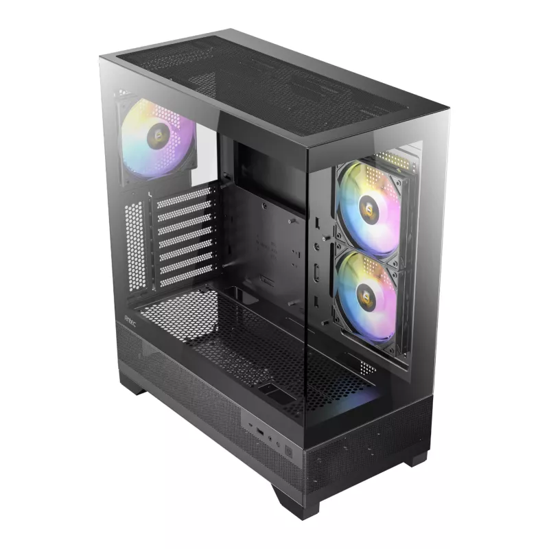 Caixa de gaming mid-tower Antec CX700 ARGB B - vidro temperado, 4 ventoinhas ARGB, suporte E-ATX, preto