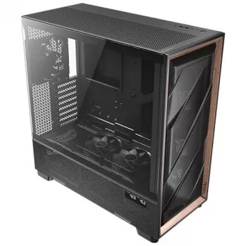 Antec Flux Pro Noctua Edition caixa Full Tower, preto/madeira, com hub de ventoinhas Noctua NA-FH1