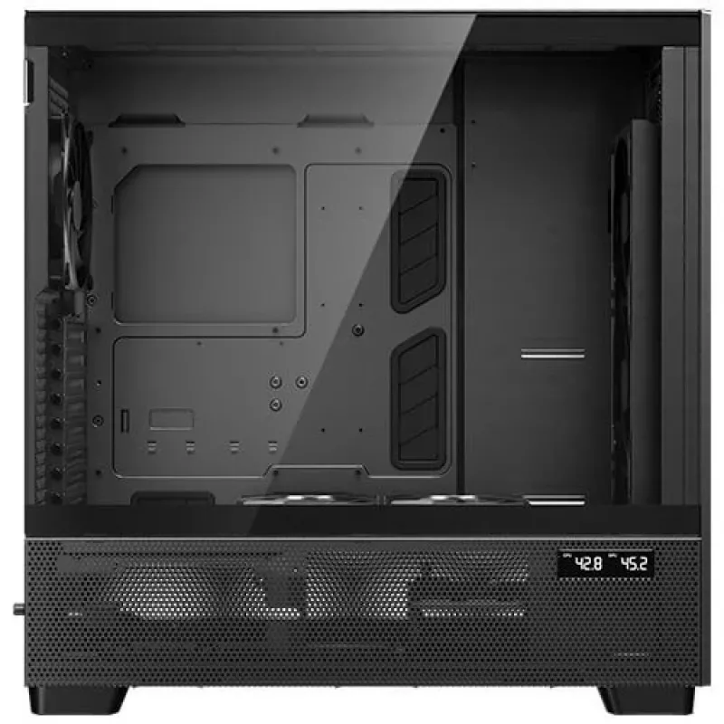 Antec Flux Pro Noctua Edition caixa Full Tower, preto/madeira, com hub de ventoinhas Noctua NA-FH1