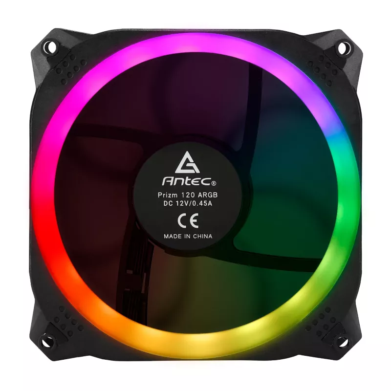Ventoinha de caixa Antec Prizm 120 ARGB pack de 5 + controlador - preto