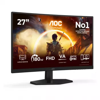 AOC C27G42FE - Monitor Curvo VA Full HD de 68,6 cm (27 polegadas), 180Hz, 4ms, HDR10, HDMI/DisplayPort, VESA