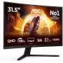 AOC CQ32G4 31,5 polegadas QHD monitor gaming curvo, 165Hz, 1ms, VA, FreeSync Premium, HDR10 (recondicionado)