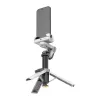 AOCHUAN M3 Pro gimbal AI tripé bastão de selfie 180 cm com lâmpada LED e iluminação RGB preto