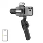 AOCHUAN S3 gimbal para smartphone com rastreamento por IA, ecrã tátil LED, luz e powerbank